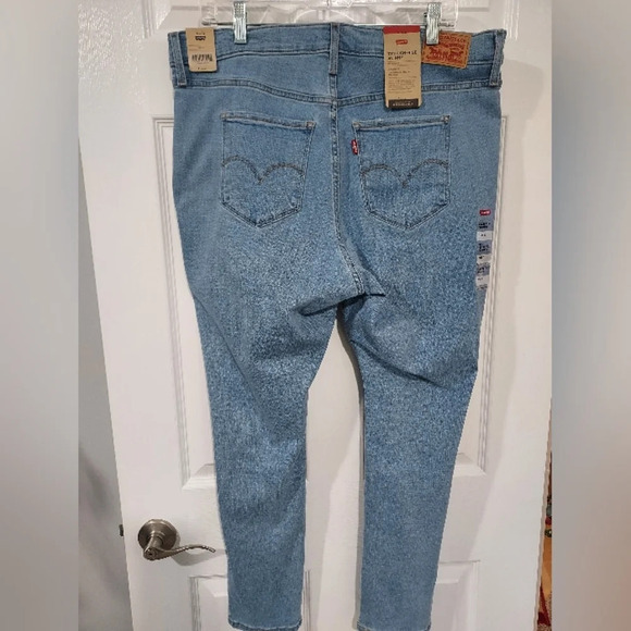 NWT Levi's Light Wash 721 High Rise Skinny Jeans in Size 16 W Wide S Short - Picture 10 of 15